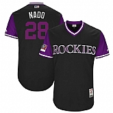 Rockies 28 Nolan Arenado Nado Black 2018 Players Weekend Stitched Jersey Dzhi,baseball caps,new era cap wholesale,wholesale hats